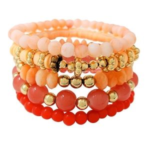 Stretch stack bracelets sets